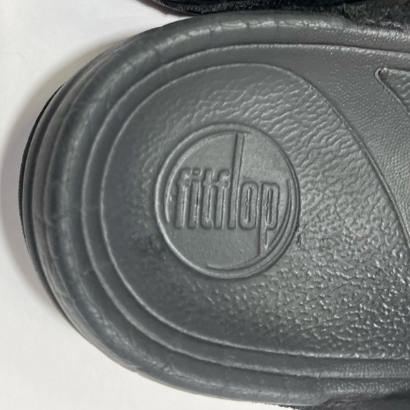 FITFLOP Black Micro Wobbleboard Thong Sandal Size 7 - Picture 15 of 16